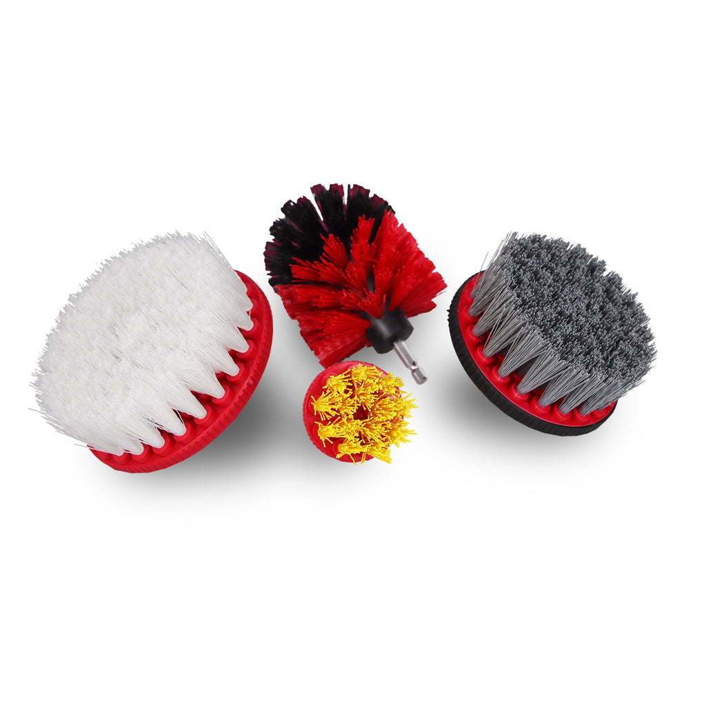 4-Piece Drill Brush Set Cleaning Tool for Wheels, Bathroom, and Tough Stains - Image 2
