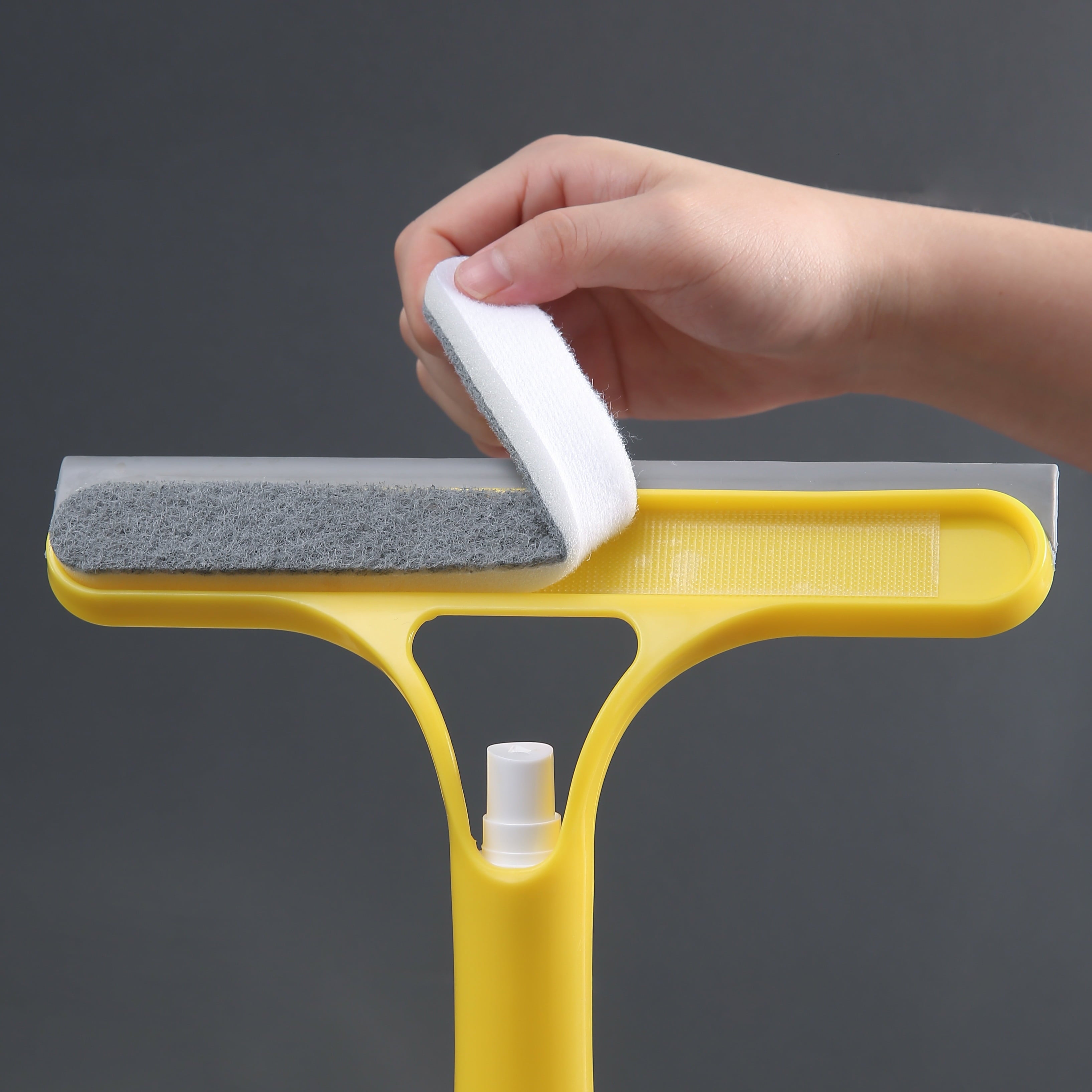3-in-1 Glass Cleaner Tool, Multi-Functional Squeegee Wiper Scraper, All-in-One Cleaning Tool for Shower Door, Mirror,... - Image 2