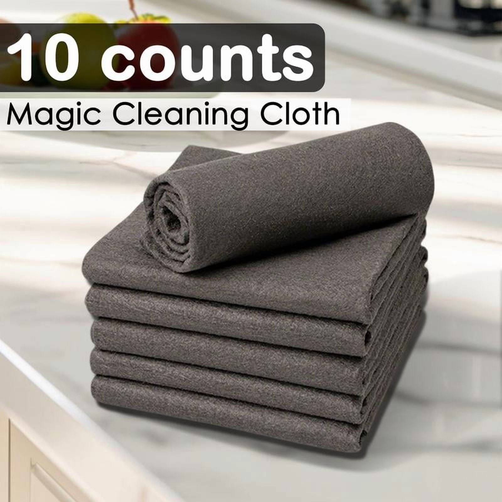 10 Cleaning Cloth, Reuseable Thickened Streak Free Cleaning Wipes, Microfiber Cleaning Cloths for Windows Glass Car
