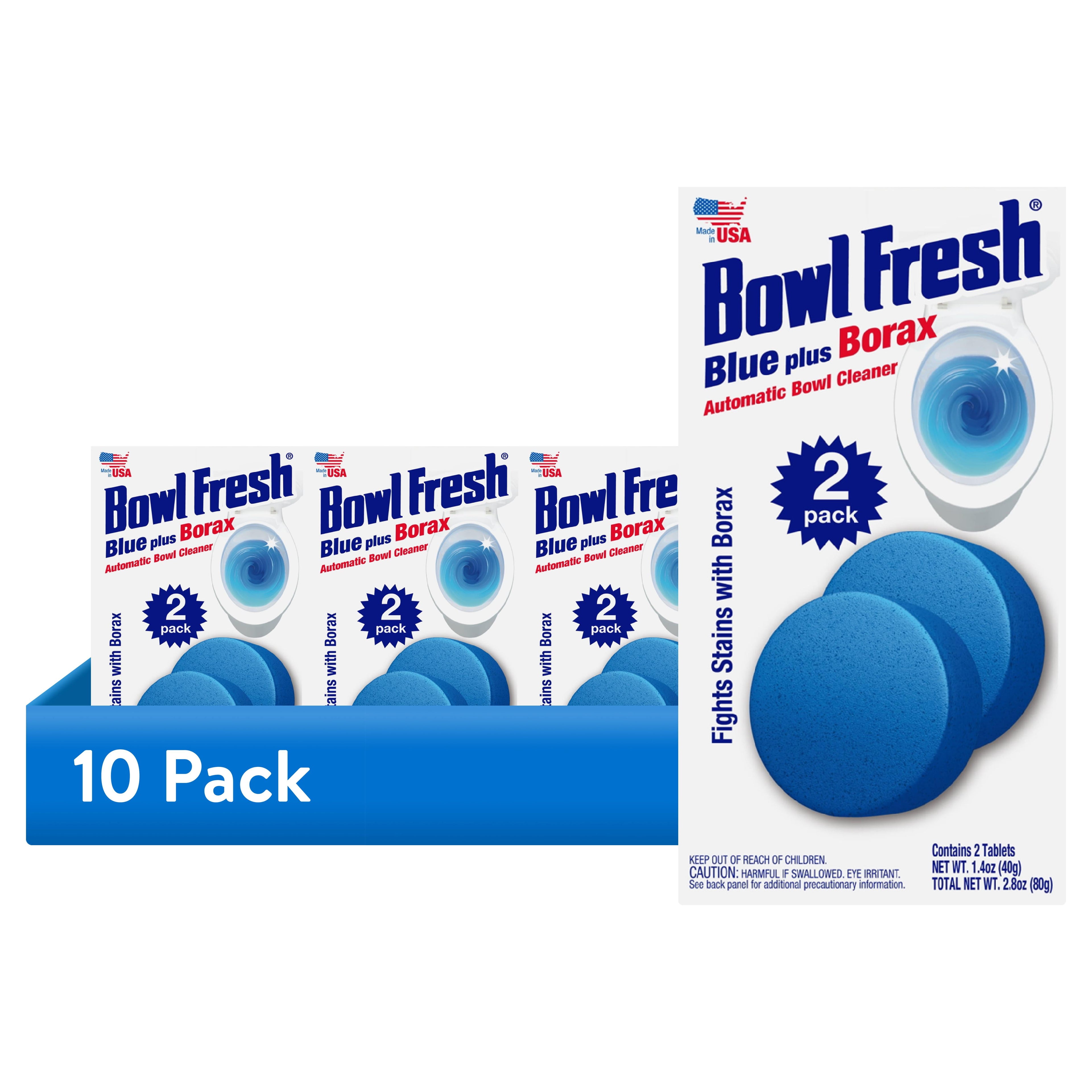(10 pack) Bowl Fresh Automatic Toilet Bowl Cleaner and Freshener with Borax, 2 Pack