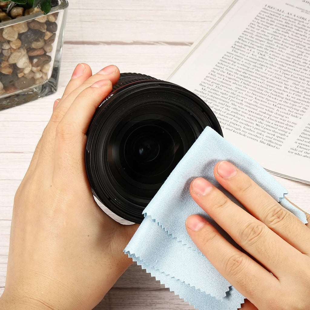 Cloth 7"x6", 24 Pcs Glasses Cloth Soft Suede Wipe Screen Cloth for Camera Lens es Screens in Individual Vinyl Pouch, ... - Image 6
