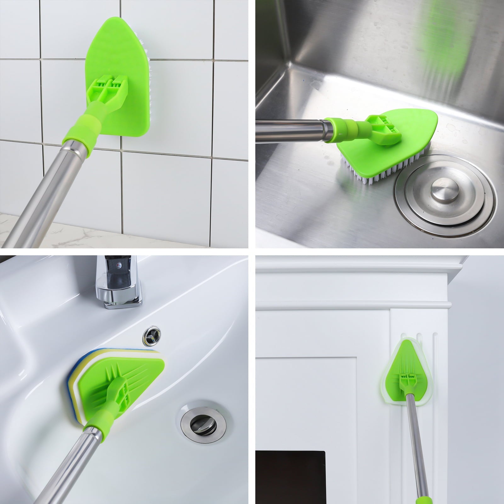 Scrub Brush for Shower, 35'' Tub Cleaning Scrubber Brush Set, Adjustable Handle Scrub Brush for Cleaning Bathtub Wall... - Image 5