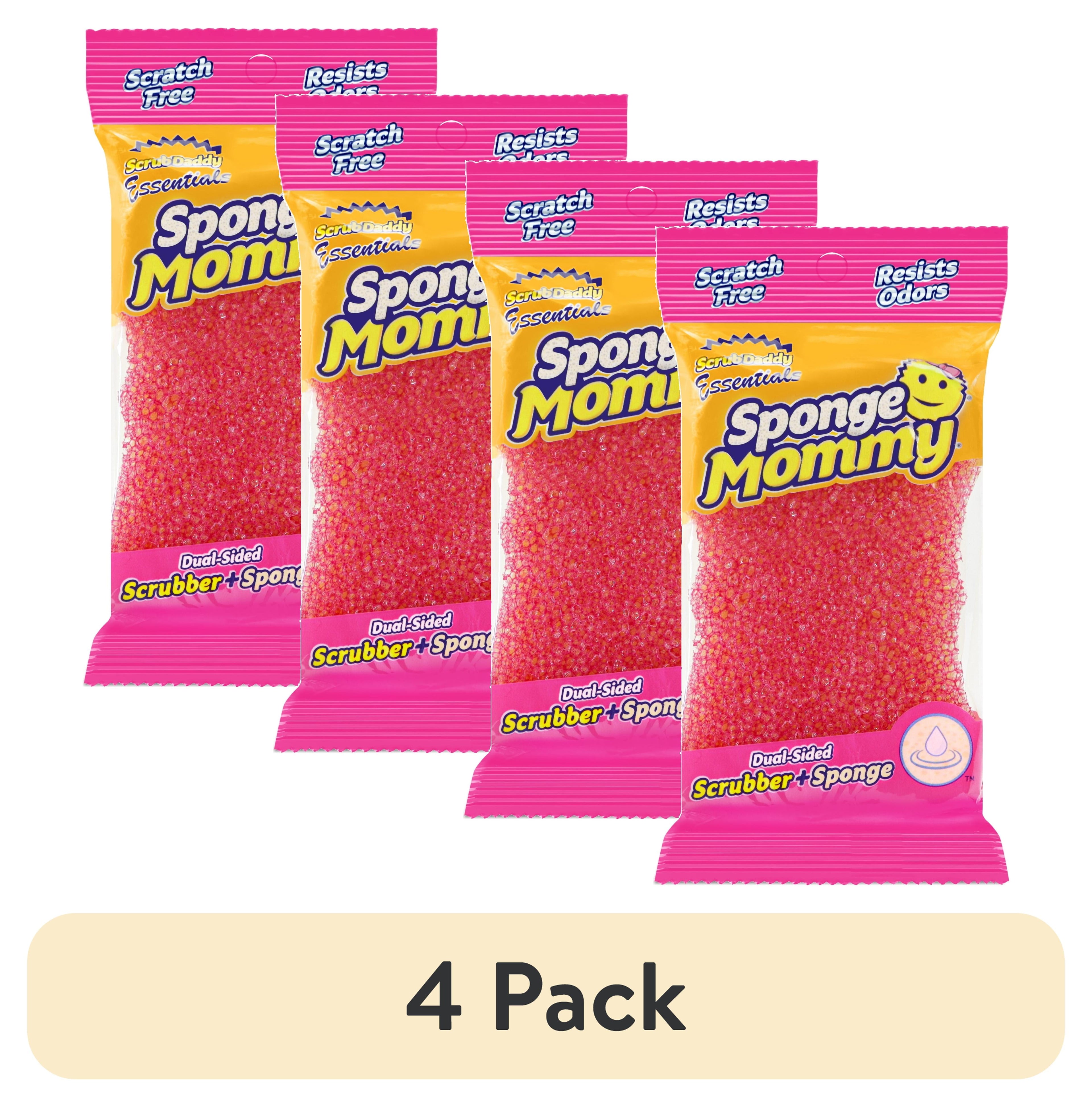 Scrub Daddy Essentials Cleaning Sponge Mommy, Scrubbing Pad, Pink, 1 Count