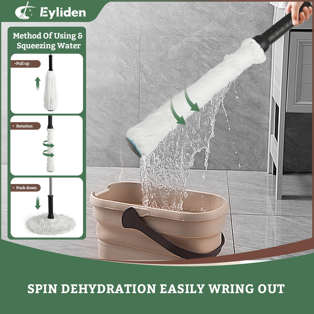 for Floor Cleaning Wet Dry ping Easy to Use with Extra 2 Washable Replacement Heads Reusable Dust s Perfect Cleaner f... - Image 2