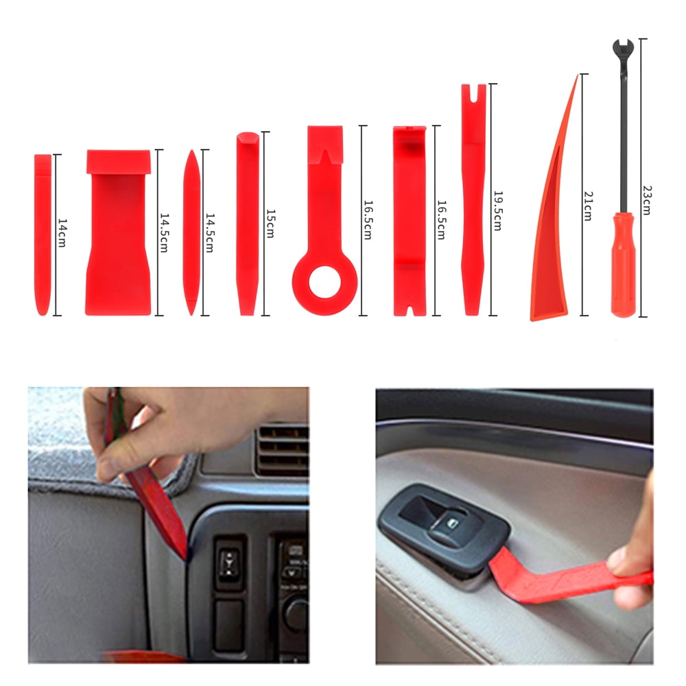 Car Tool Kit, 27 Pcs Emergency Car Tools Window Door Open Unlock, 59 inches Pull Hook J-Hook