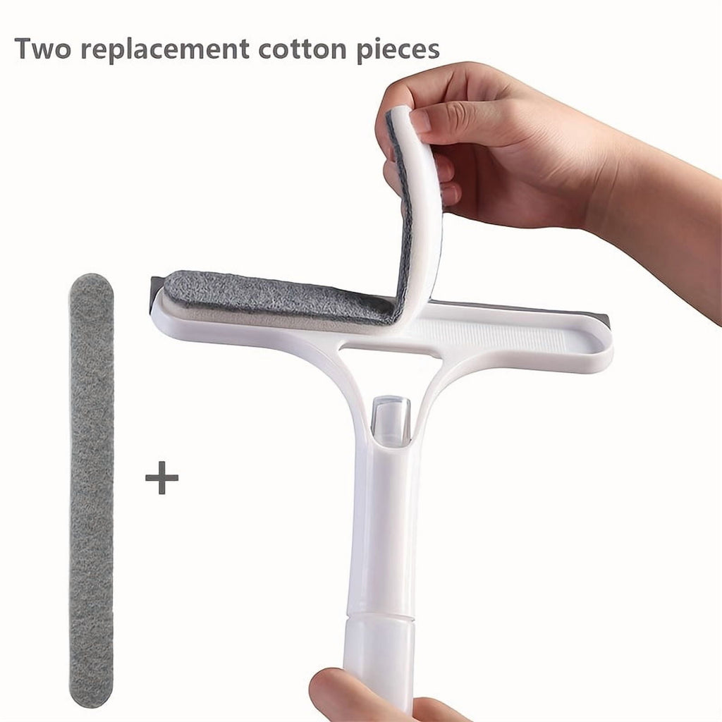 3-in-1 Glass Cleaner Tool, Multi-Functional Squeegee Wiper Scraper, All-in-One Cleaning Tool for Shower Door, Mirror,... - Image 5