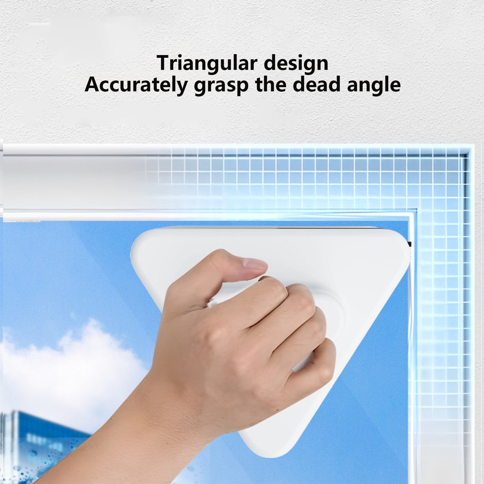 Magnetic Window Cleaner Tool, Magnetic Glass Cleaner for Windshield, Double Sided Window Wiper for Home Car Glass 3-10mm