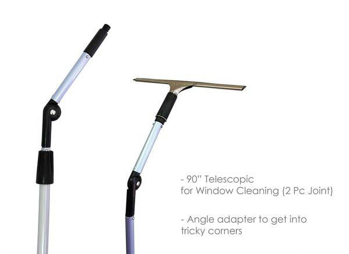 Janitorial Window Cleaning Tool Kit Squeegee with 3" Blade Extendable Handle, 18 Pieces