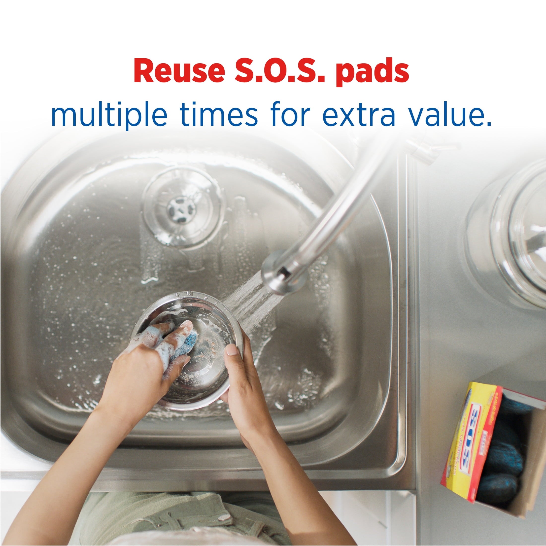 Steel Wool Dish Scrubber Pads, 10 Pack