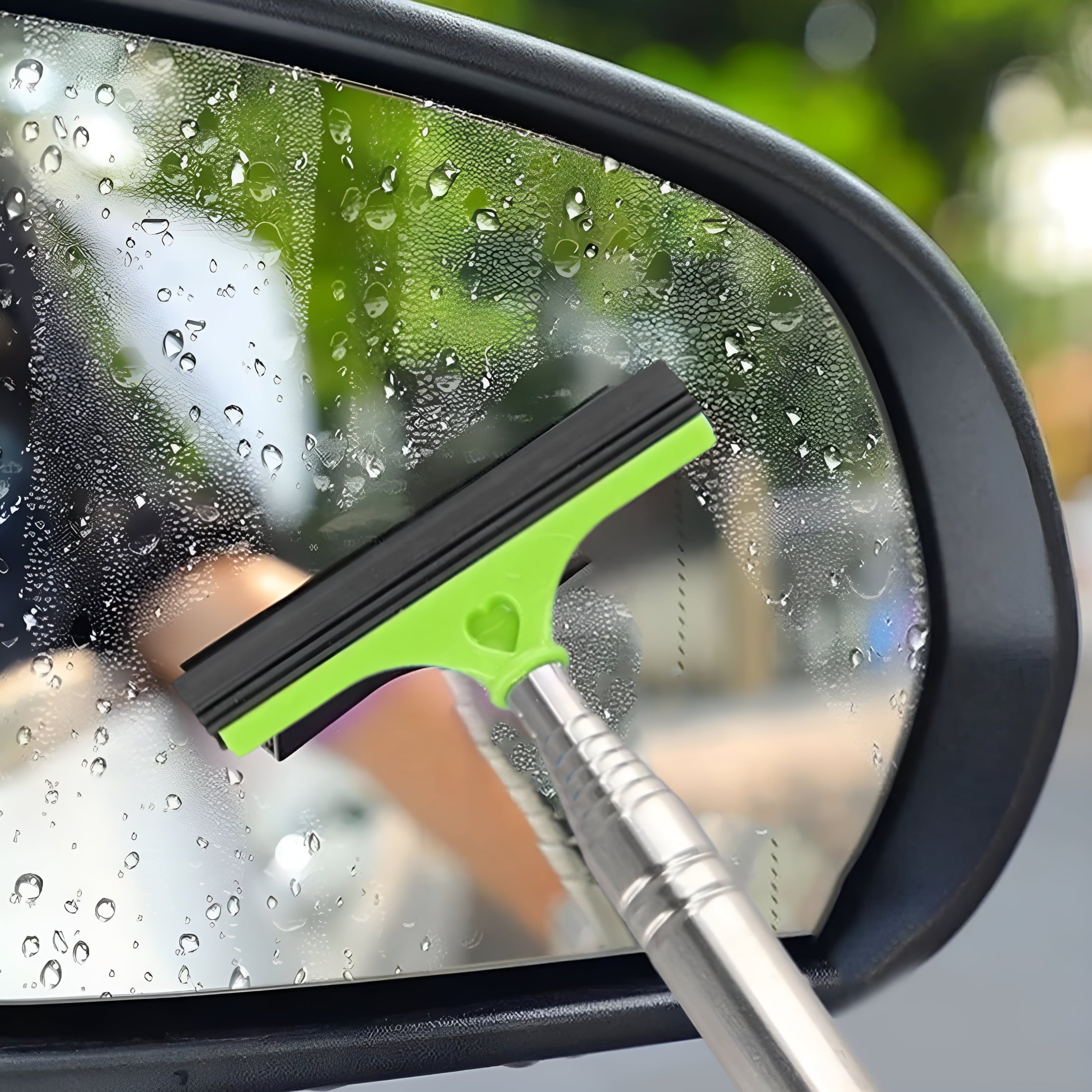 Car Telescopic Rearview Side Mirror Squeegee Glass Cleaning Tool for Window Mini Squeegee Windows Retractable Small Car Rearview