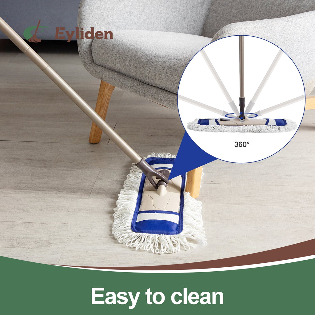 Mops for Hardwood Floors Wet & Dry Cleaning, Sweeper with Total 2 Mop Pads - Image 5