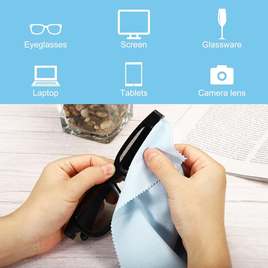 Cloth 7"x6", 24 Pcs Glasses Cloth Soft Suede Wipe Screen Cloth for Camera Lens es Screens in Individual Vinyl Pouch, ... - Image 5
