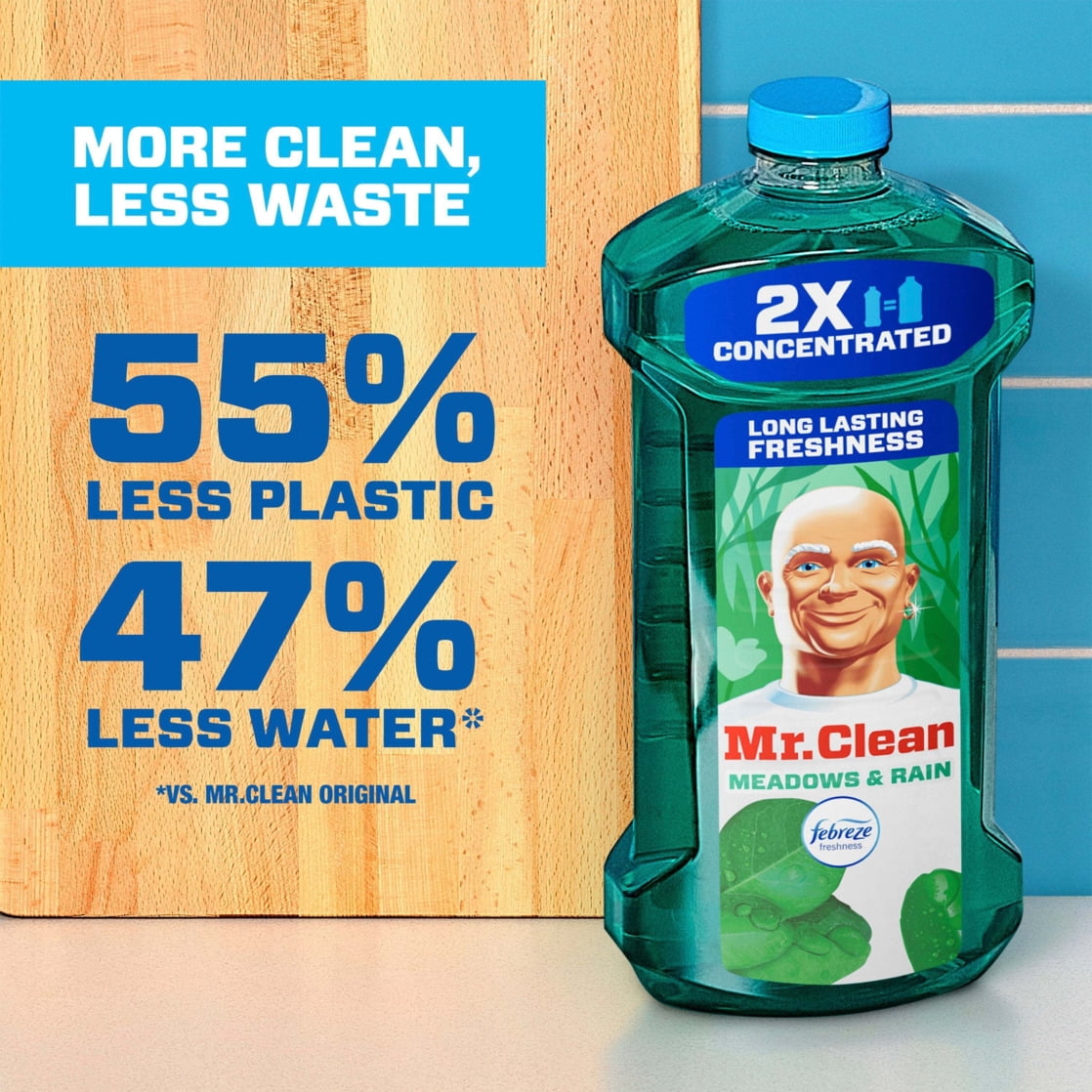 2X Concentrated Multi Surface, Cleaner, Febreze Meadows &amp; Rain Scent, 41 fl oz