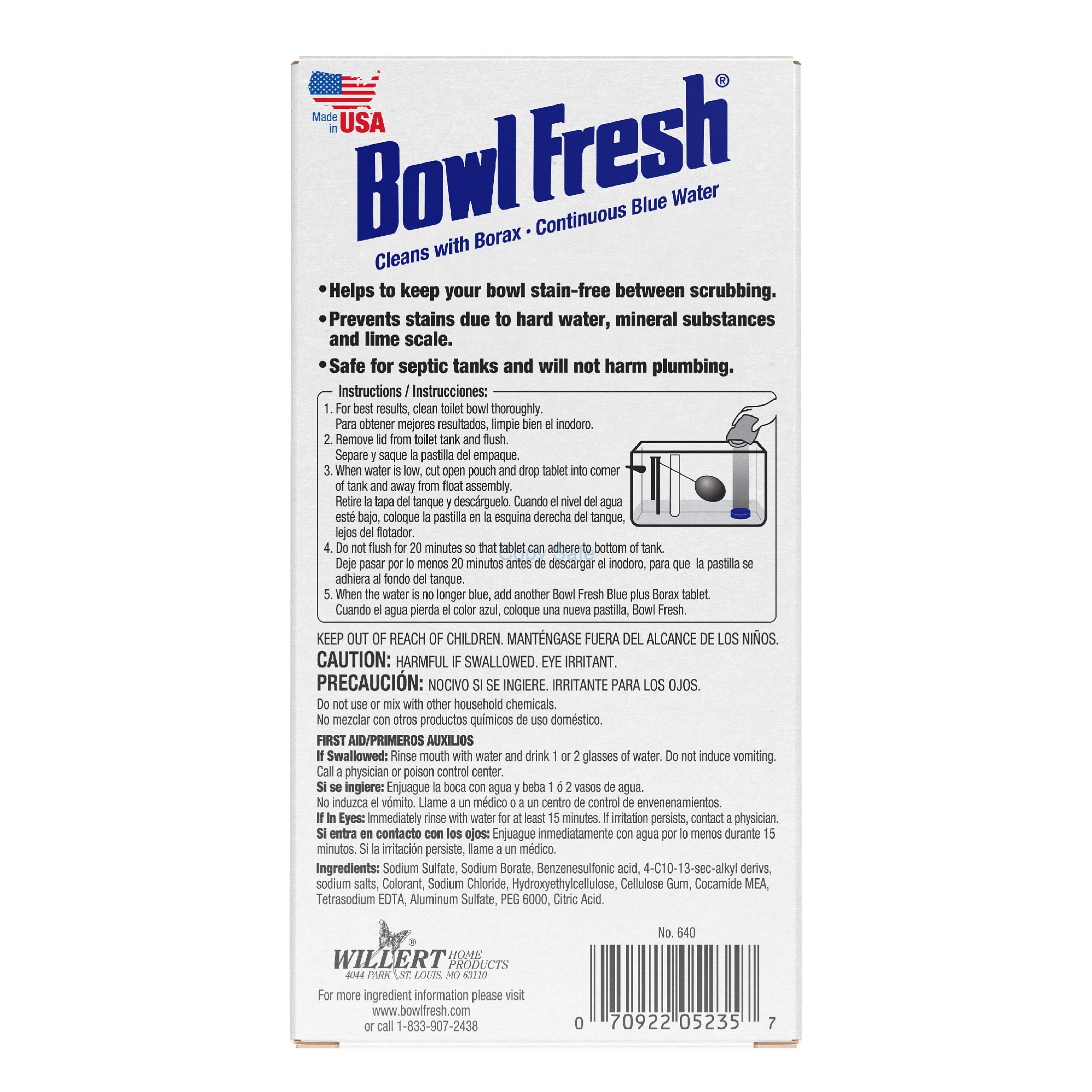 (10 pack) Bowl Fresh Automatic Toilet Bowl Cleaner and Freshener with Borax, 2 Pack