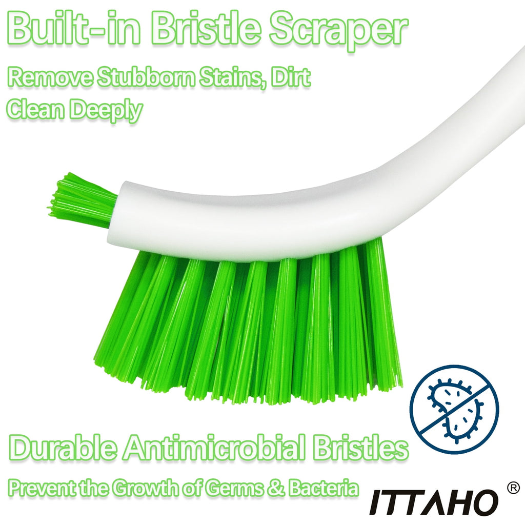 Brush with Handle, Kitchen ber Set for Cleaning, Double Sided Bristles - 3 Pack - Image 2