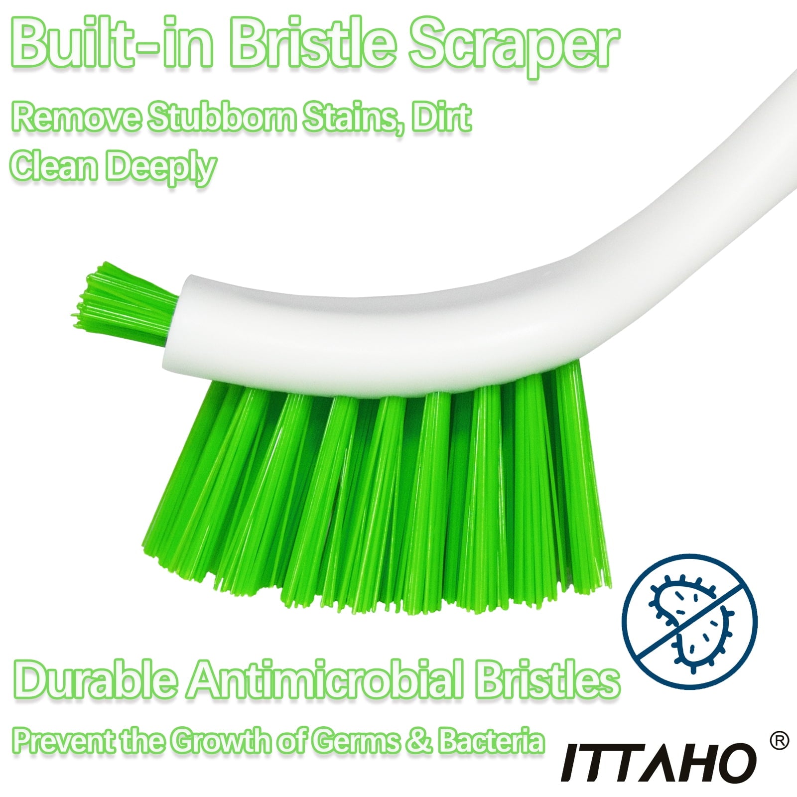 Brush with Handle, Kitchen ber Set for Cleaning, Double Sided Bristles - 3 Pack - Image 2