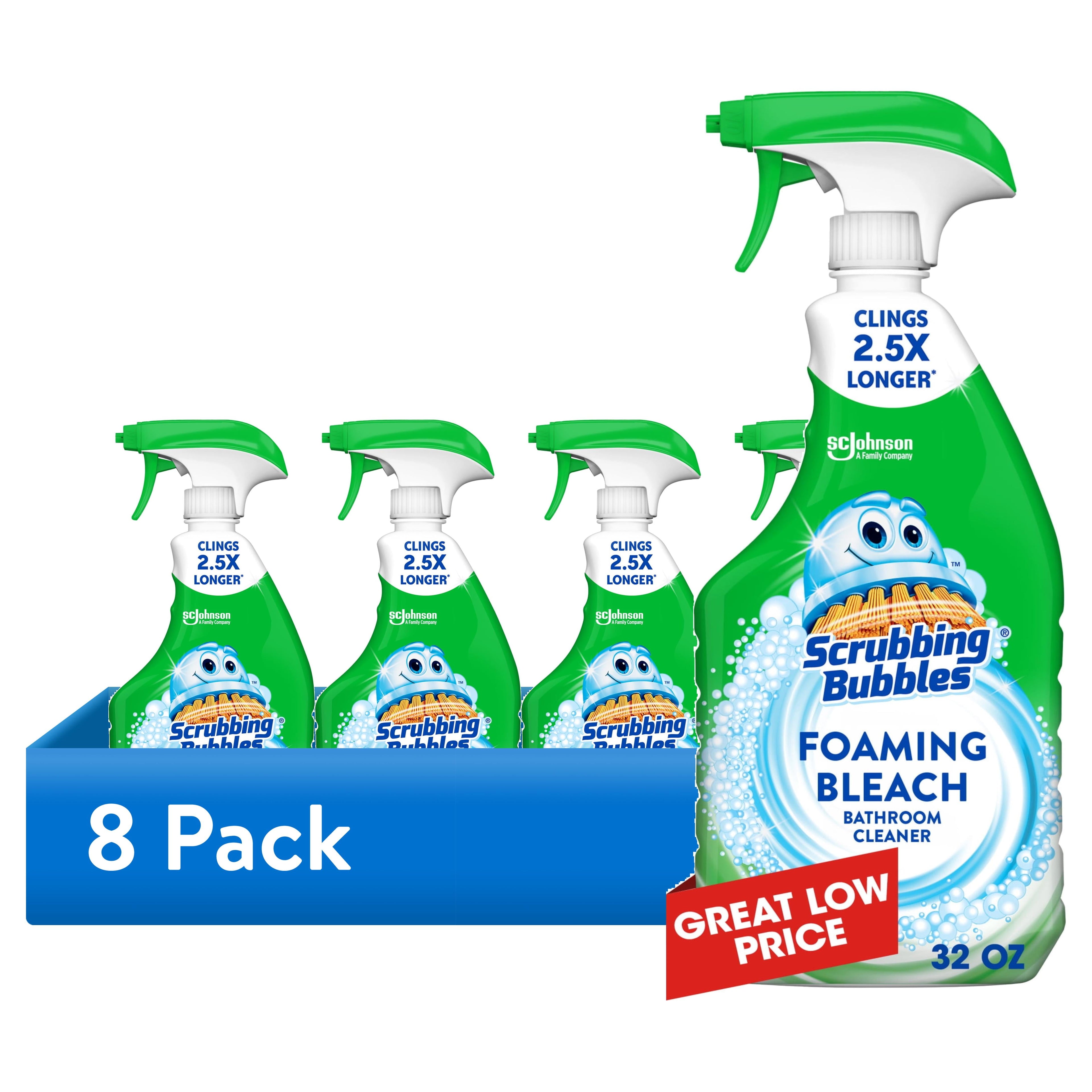 (8 pack) Bathroom Cleaner, Trigger Bottle,Fresh Scent,32 oz, 1 Count