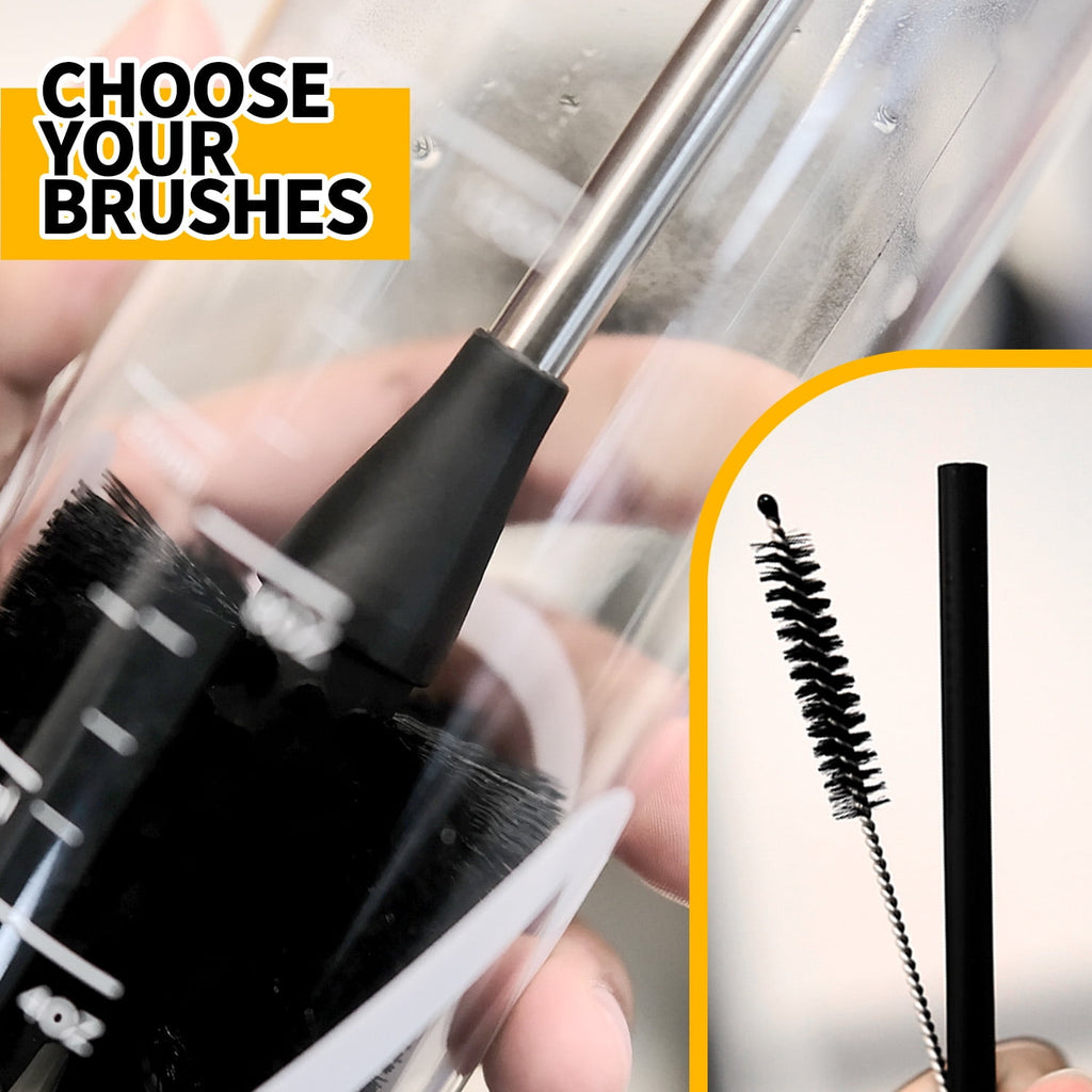 Long Handle Cleaner,3-in-1 Cleaning for Mugs,Straws,5Pack Black - Image 2