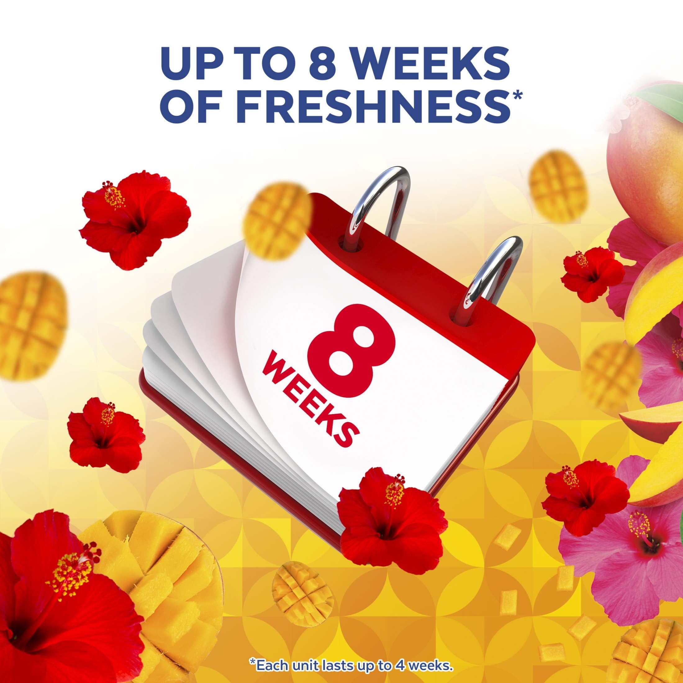 (4 pack) Automatic Toilet Bowl Cleaner, Brand Day, &amp; Hibiscus, 2 count