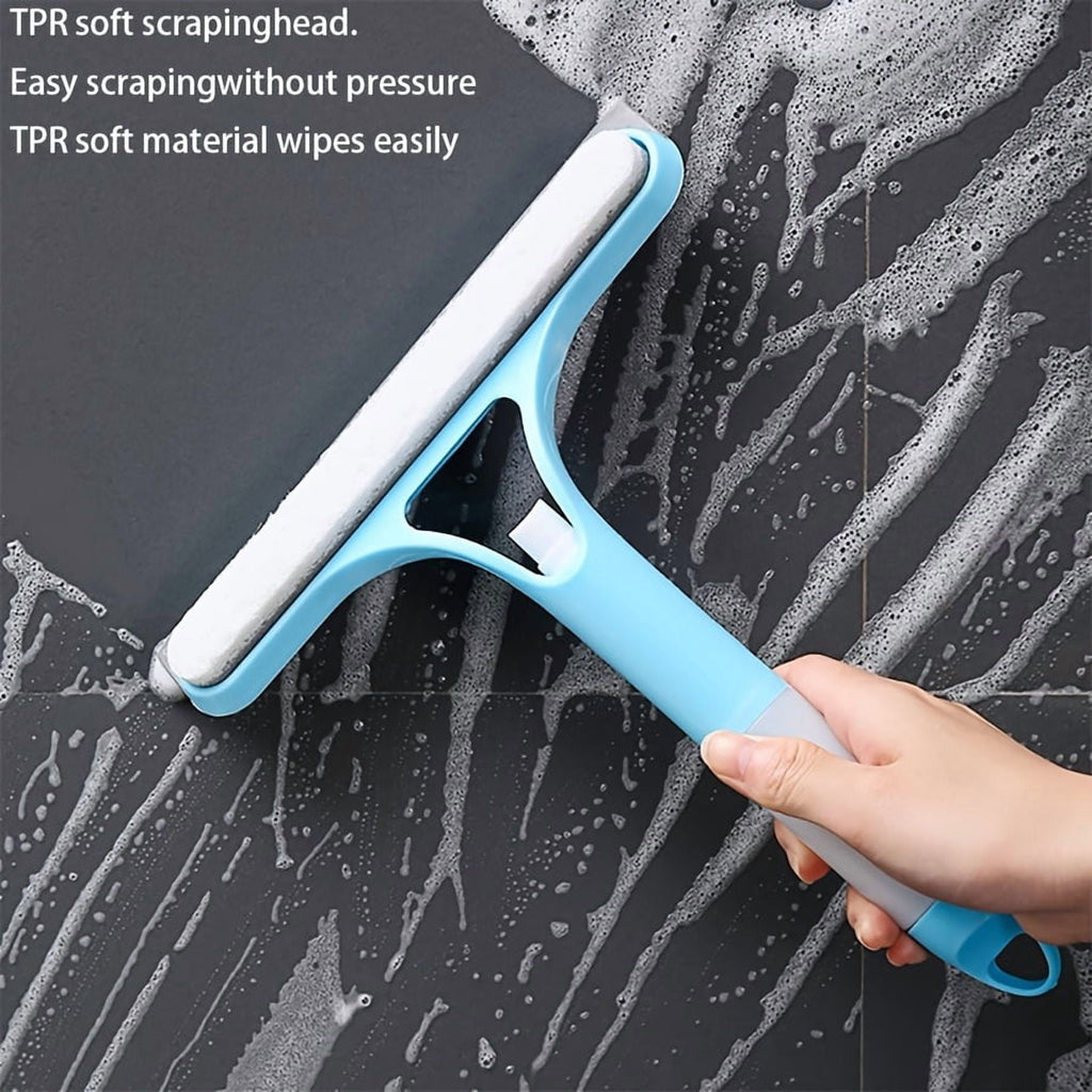 3-in-1 Glass Cleaner Tool, Multi-Functional Squeegee Wiper Scraper, All-in-One Cleaning Tool for Shower Door, Mirror,... - Image 3