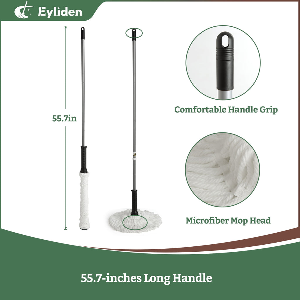 for Floor Cleaning Wet Dry ping Easy to Use with Extra 2 Washable Replacement Heads Reusable Dust s Perfect Cleaner f... - Image 4