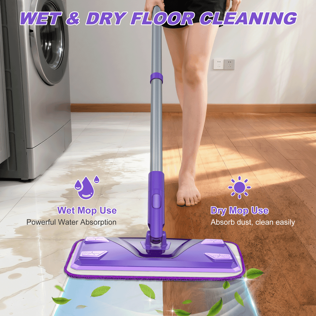 Flat Mops for Floors with 3 Washable Mop Pad Dust Mop - Image 5