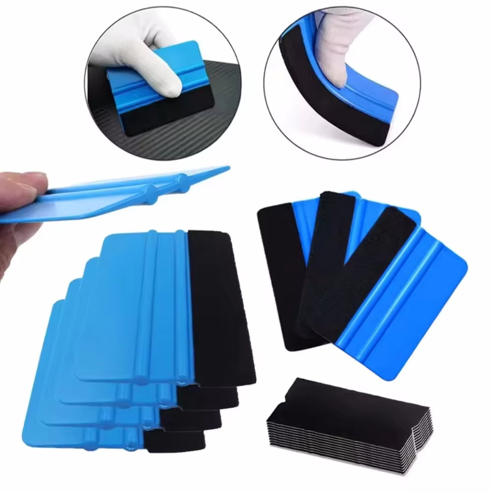 Large Square Felt Edge Squeegee - Tool for Car Window Tint, Vinyl Wrap &amp; Decal Application