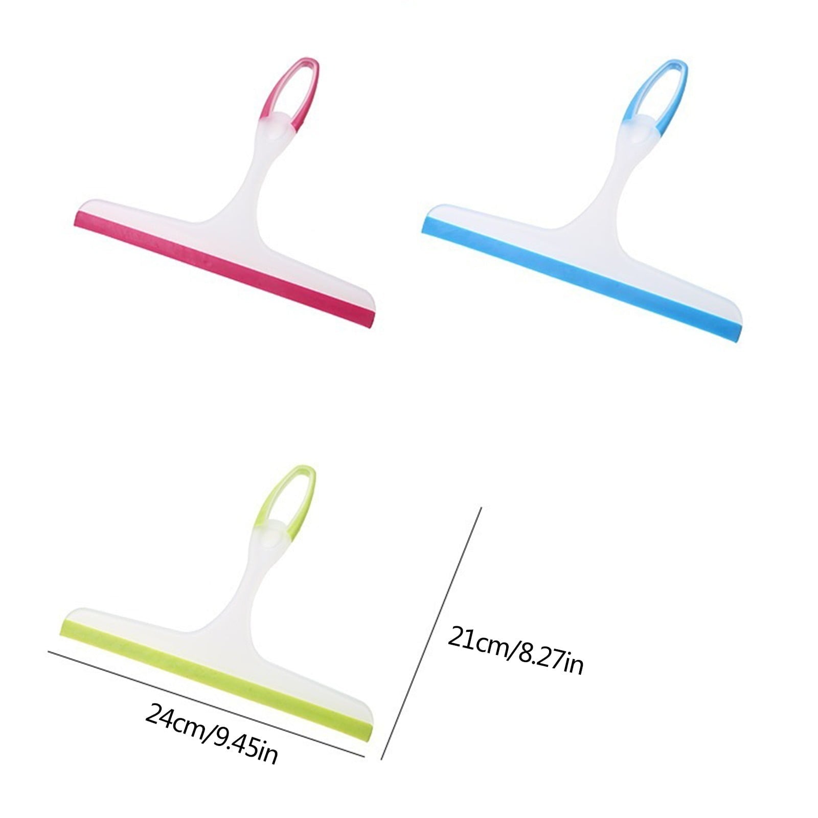 1 PCS Squeegee, Shower Glass Rubber Squeegees, 22 x 19cm Window Glass Cleaner Scraper for Bathroom Mirror Glass Window Floor,Blue