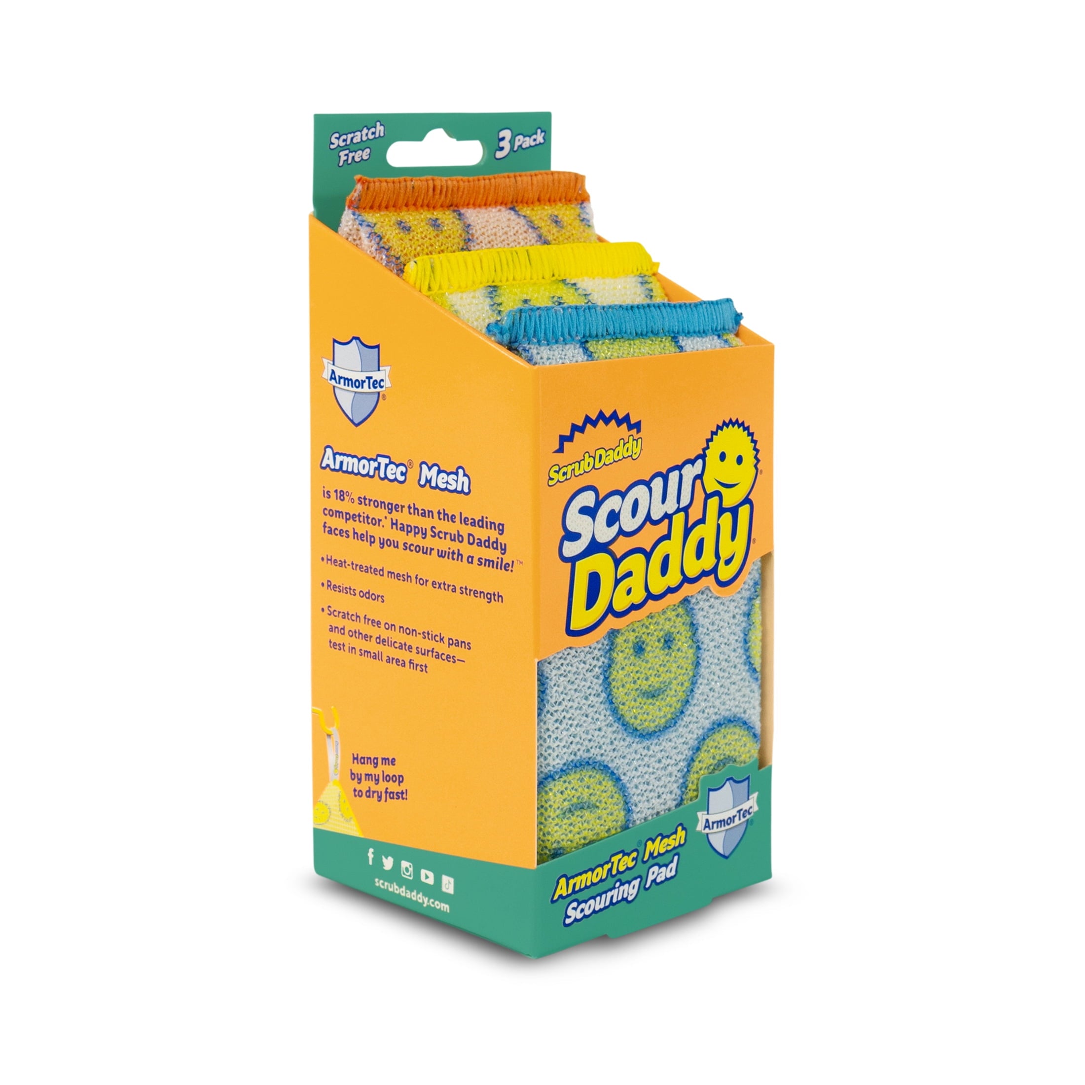Scrub Daddy Scour Daddy Non-Scratch Scour Pads, 3 Count