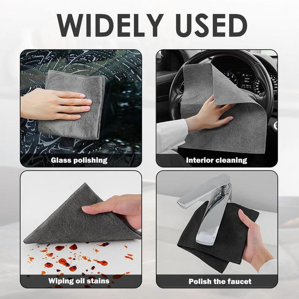10 Cleaning Cloth, Reuseable Thickened Streak Free Cleaning Wipes, Microfiber Cleaning Cloths for Windows Glass Car - Image 5