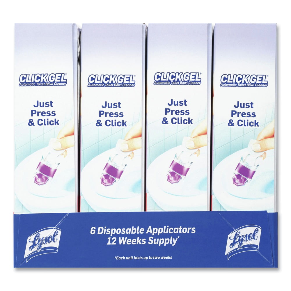 (4 pack) (4 pack) Click Gel Automatic Toilet Bowl Cleaner, Gel Toilet Bowl Cleaner, For Cleaning and Refreshing, Brand Day – Fields Scent, 6 applicators