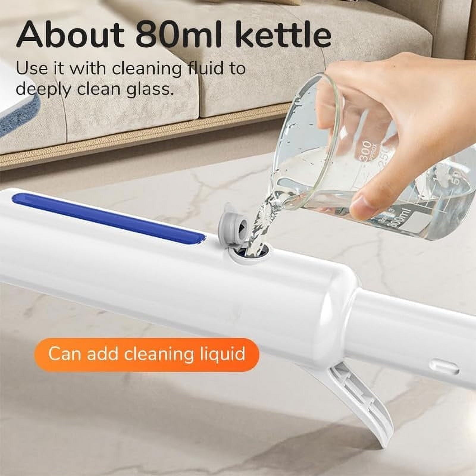 Window Cleaning Kit,Extension Pole Window Washing Equipment with Bendable Head for Car Glass Indoor Outdoor High Windows