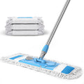 with 3 Reusable Washable Pads - One Touch Replacement, Extendable Stainless Steel Handle, Wet & Dry s for Floor Clean...