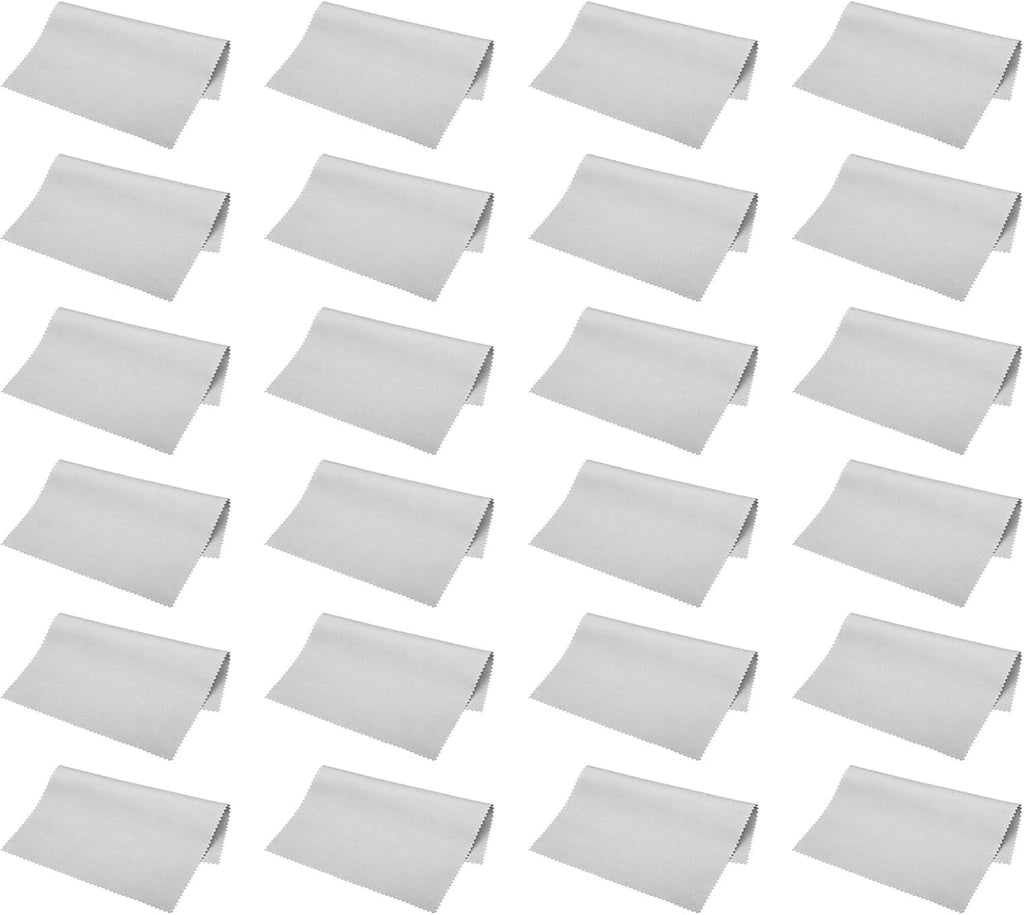 Cloth 7"x6", 24 Pcs Glasses Cloth Soft Suede Wipe Screen Cloth for Camera Lens es Screens in Individual Vinyl Pouch, ...