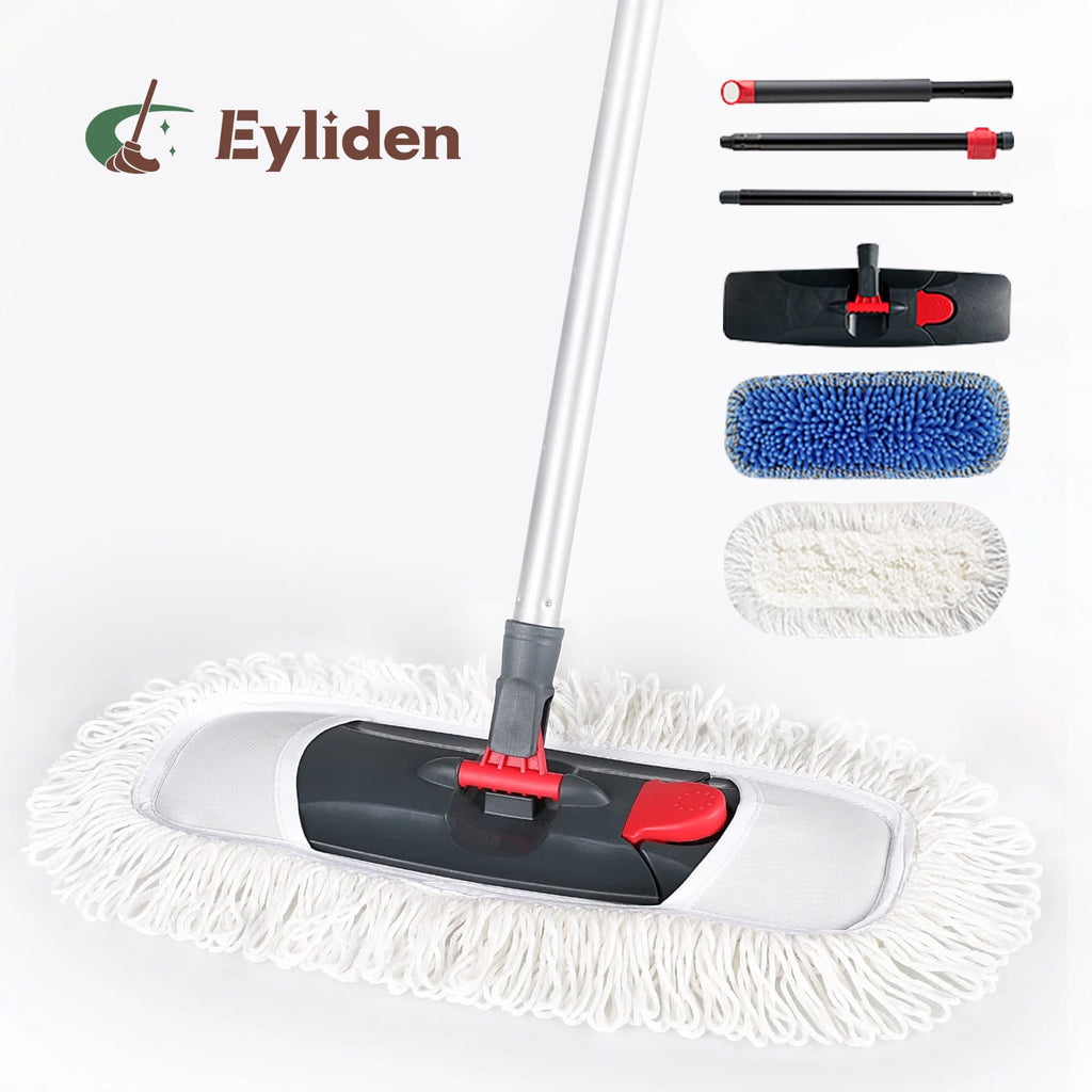 Flat Mop for Hardwood Floors with a Extra Chenille Refill, Dry & Wet
