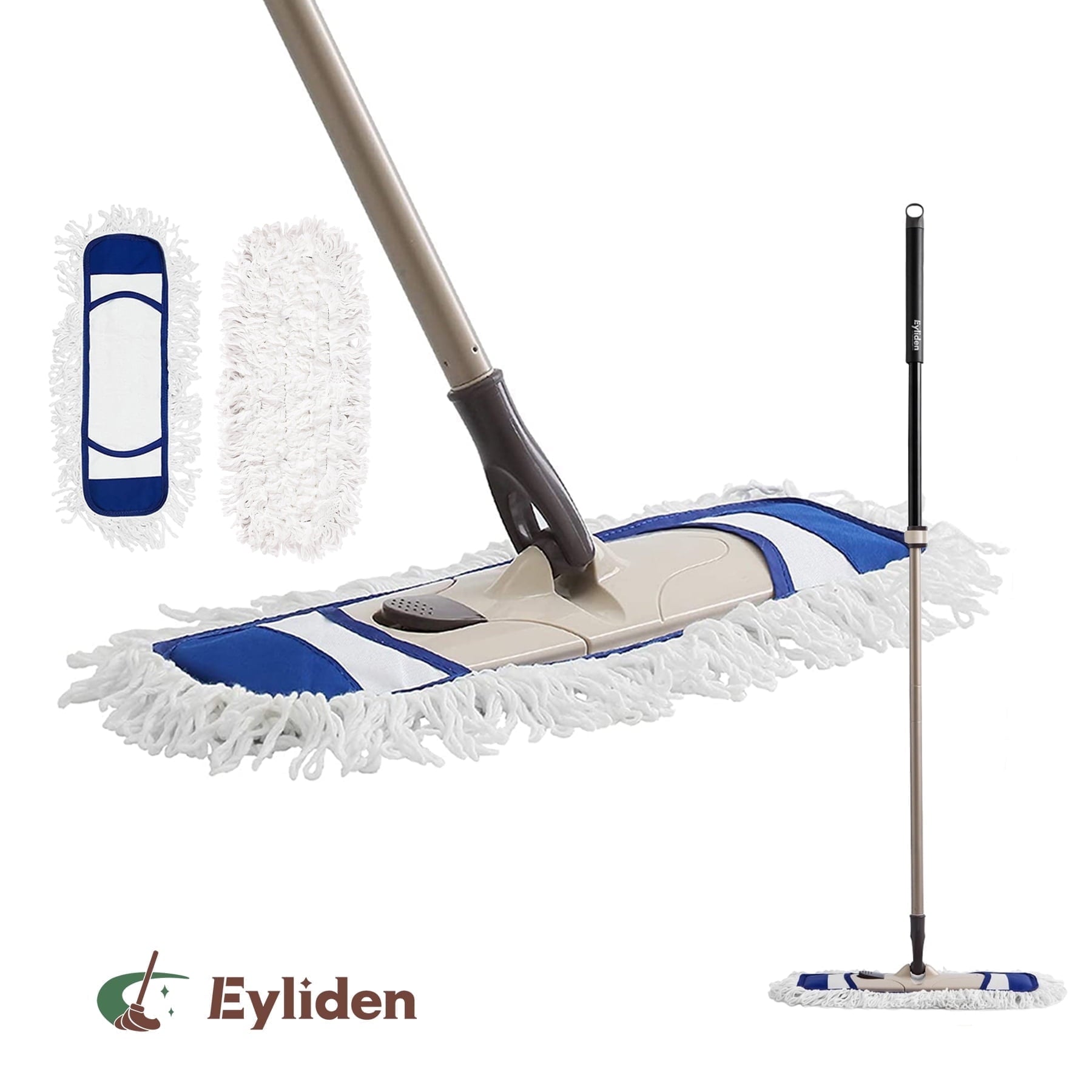 Mops for Hardwood Floors Wet & Dry Cleaning, Sweeper with Total 2 Mop Pads