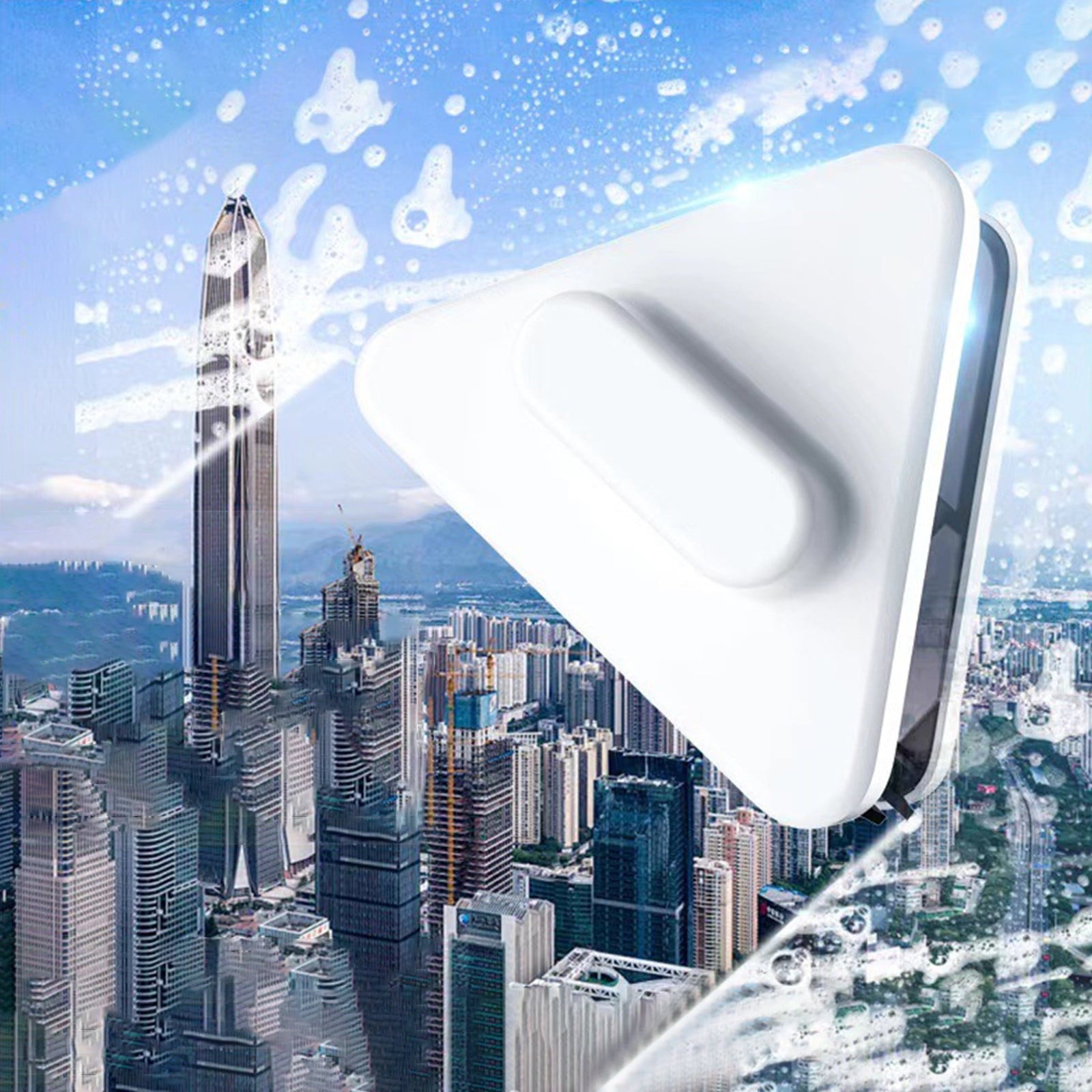 Magnetic Window Cleaner Tool, Magnetic Glass Cleaner for Windshield, Double Sided Window Wiper for Home Car Glass 3-10mm