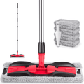 with 4 Washable Pads for Home Cleaning Flat Mop Wet Mop for Hardwood