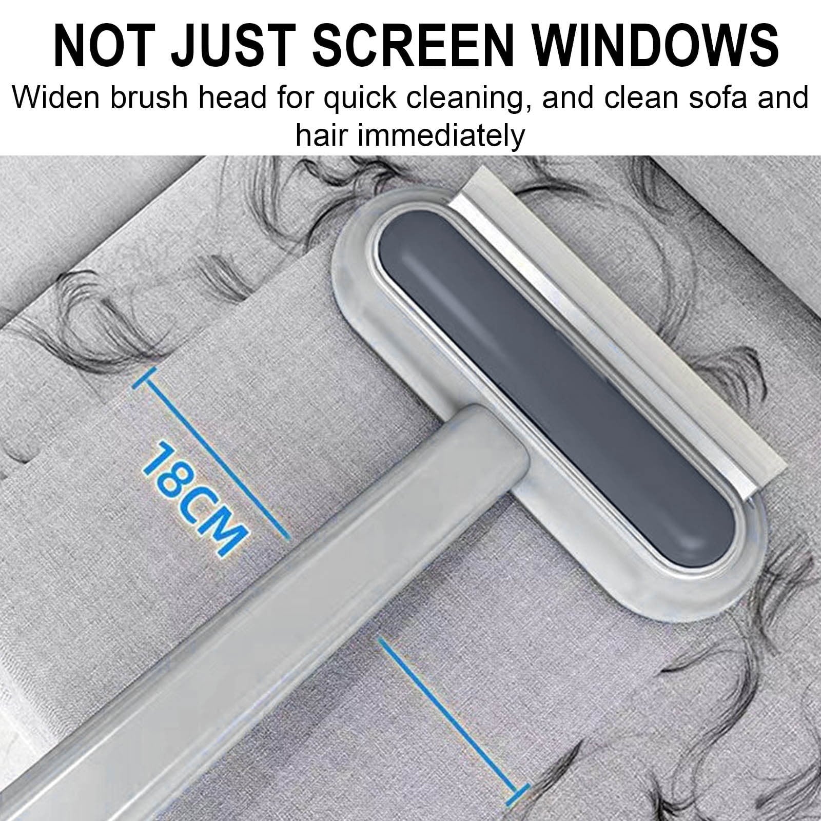 Mesh Screen Cleaner, Window Screen Cleaning Brush Washing Equipment, Screen Cleaner Brush, Duster, Window Squeegee Tool Kit for Wet and Dry Use on Glass Windows