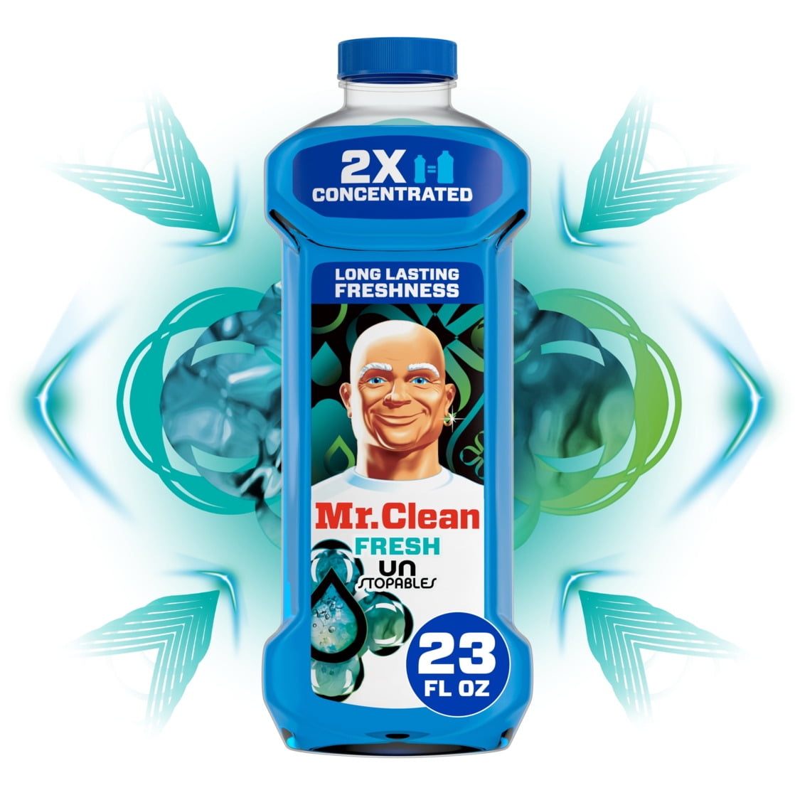 (6 pack) Cleaner, 2X Concentrated Multi Surface, Unstopable Fresh Scent, 23 fl oz