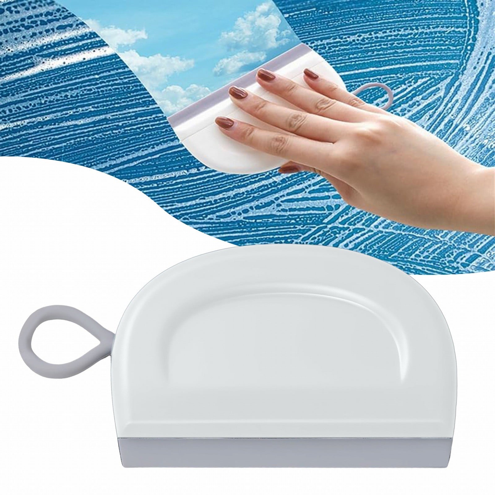 for Glass Doors, Small for Glass Door Mini Silicone for Window Cleaner Tool Bathroom s for Car Window Cleaning 1 Pack... - Image 3