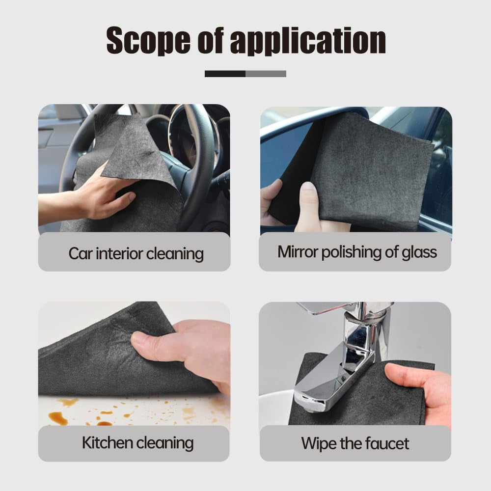 2026 New Thickened Magic Cleaning Cloth, Reusable Streak Free Microfiber Cloth for Kitchen, Window, Glass and Cars - Image 5