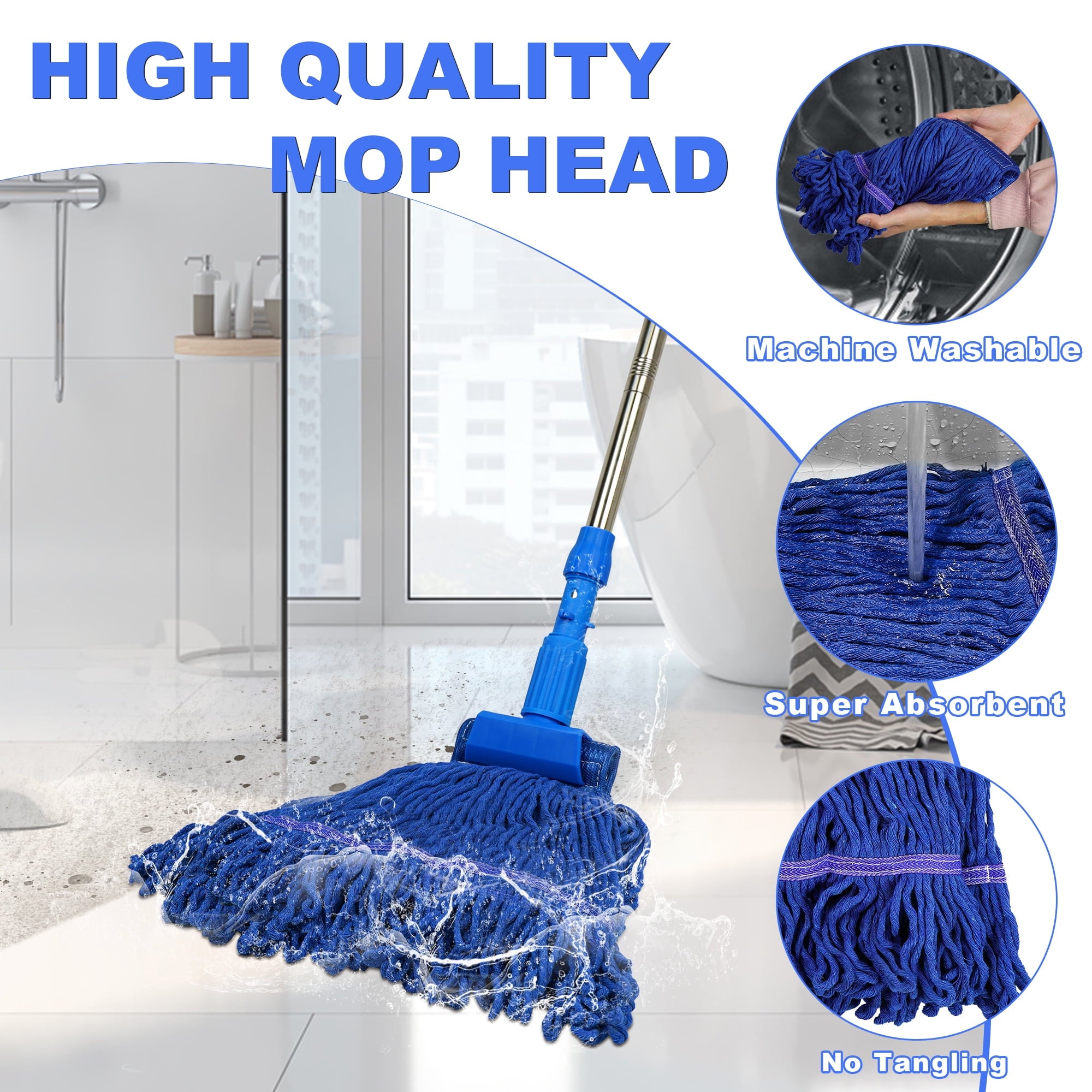 Heavy Duty String Wet Mop Cotton Mop Commercial - Image 5