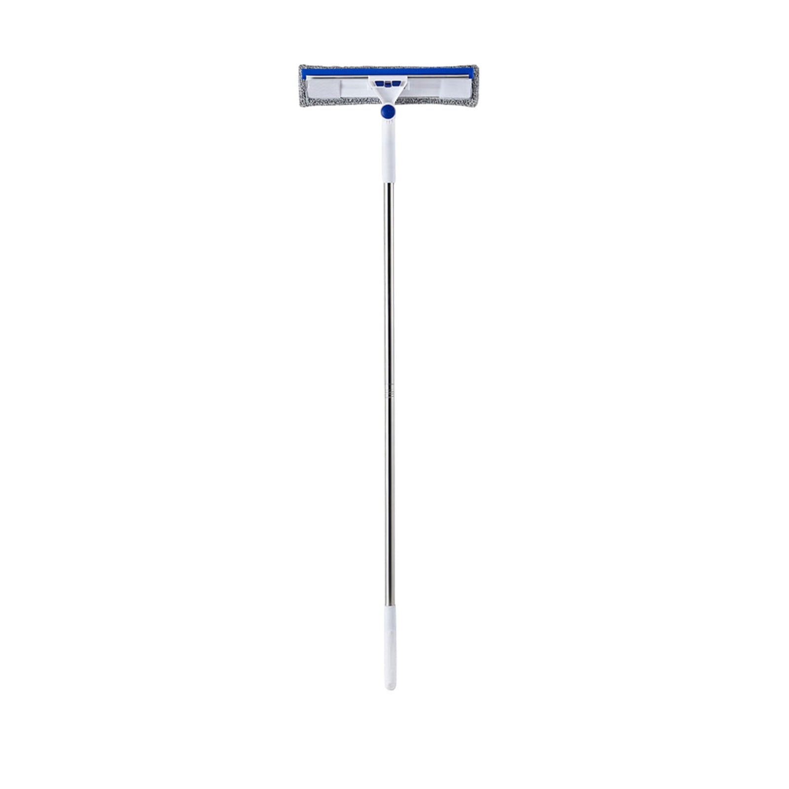 Window Squeegee 2-in-1 Window Cleaner with 40" Extension Poles Window Washing Kit Glass Door Cleaner Multi-Use Car Windshield Cleaning Tool with Long Handle for High Outdoor Windows