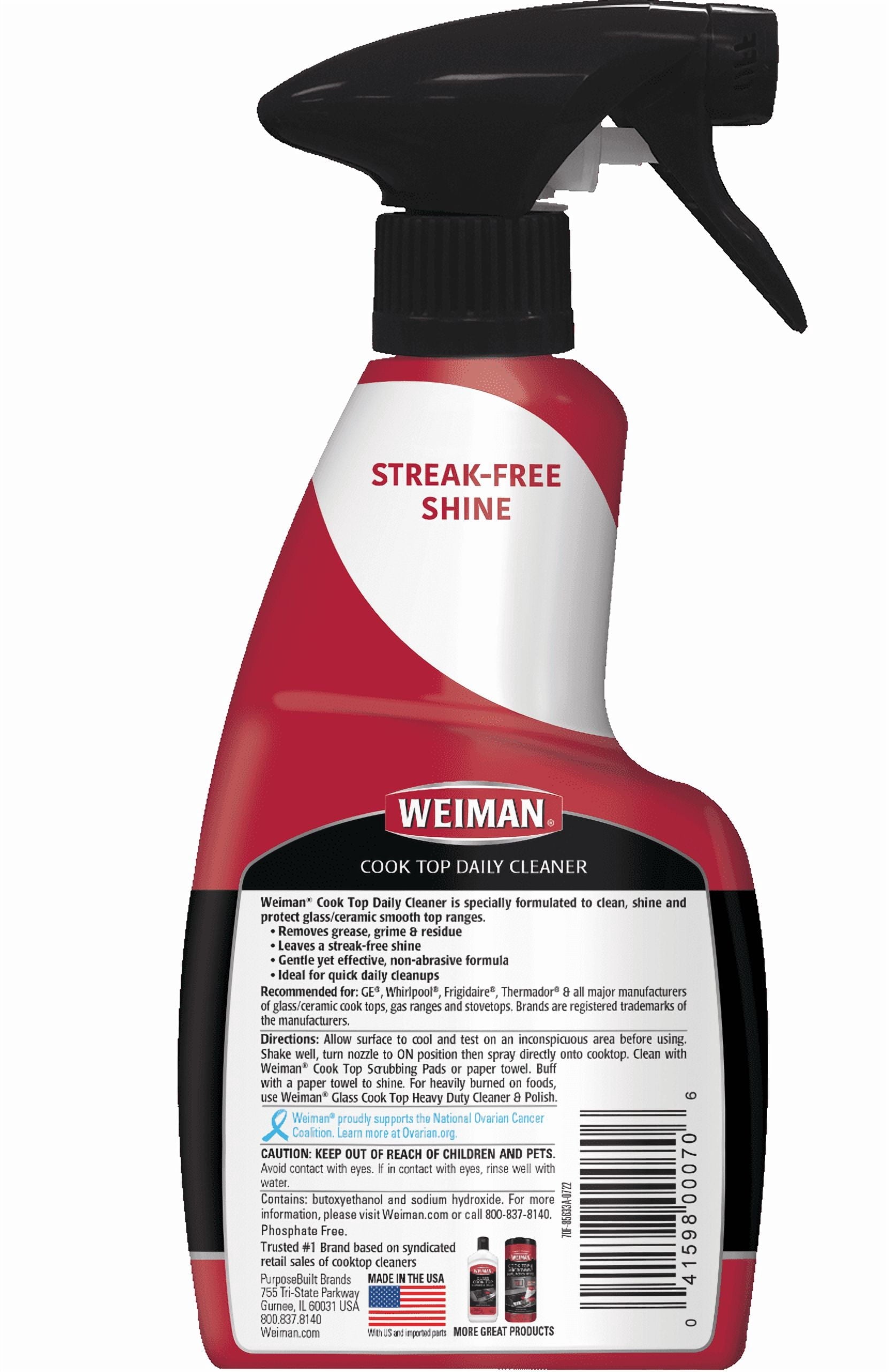 Weiman Daily Cooktop for Easy Daily Cleaning, Streak-Free Shine, 12 oz