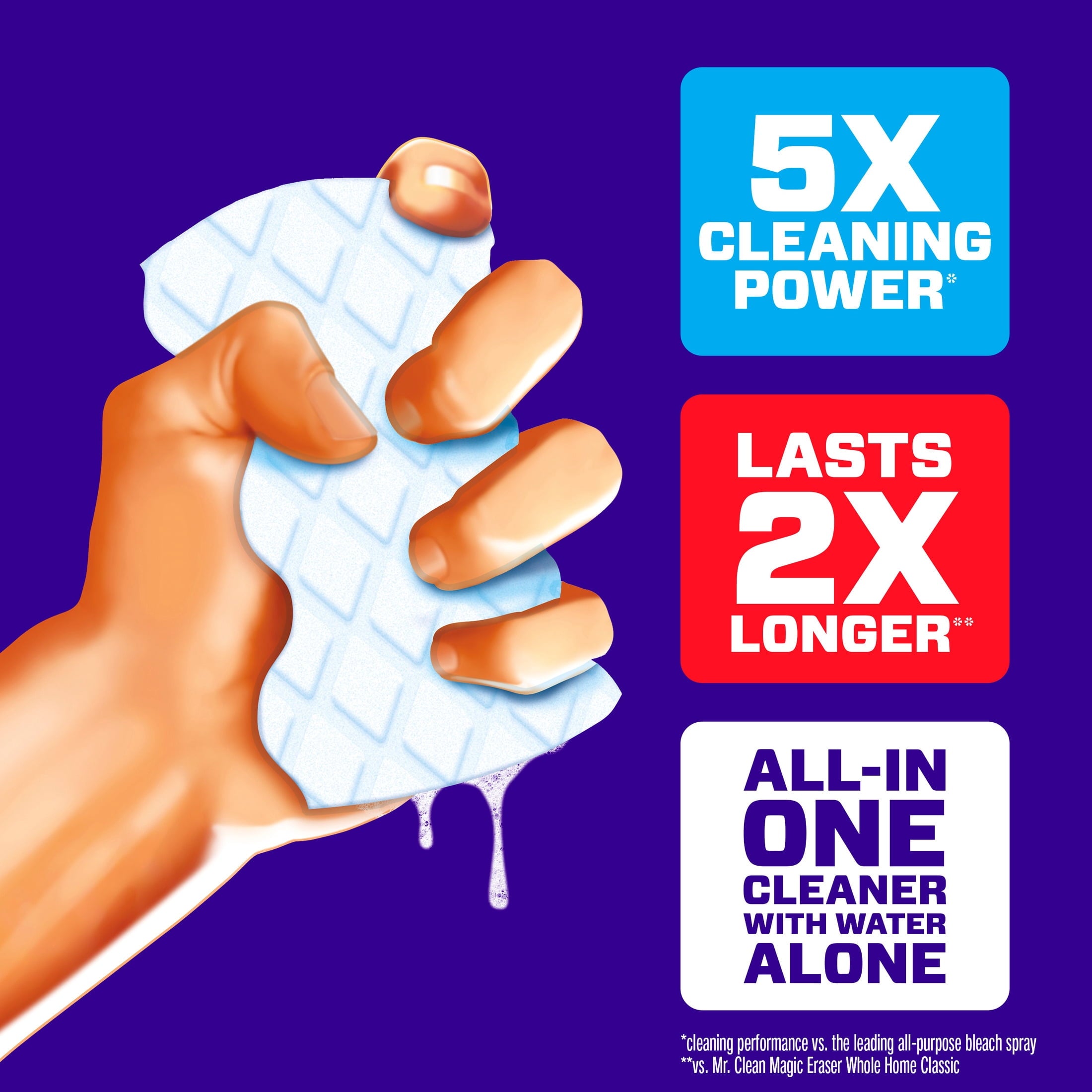 Eraser Sponge, Cleaner, Whole Home Extra Durable, 5ct