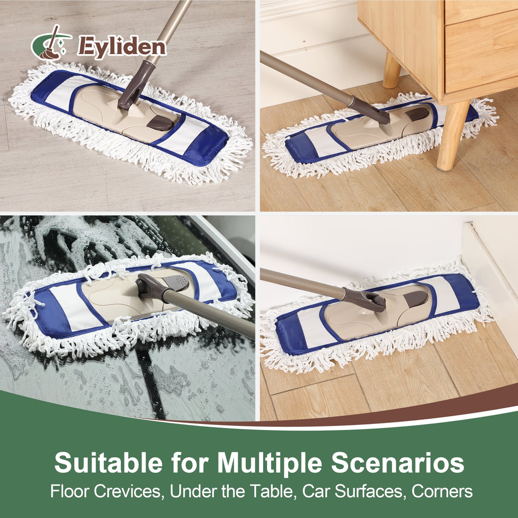 Mops for Hardwood Floors Wet & Dry Cleaning, Sweeper with Total 2 Mop Pads - Image 4