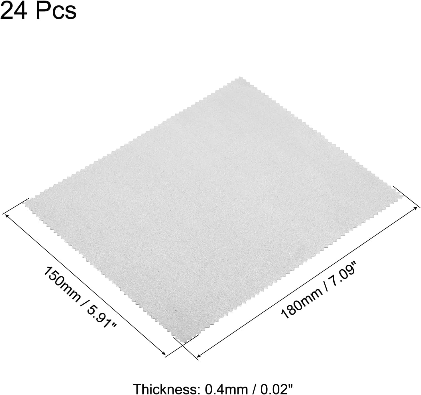 Cloth 7"x6", 24 Pcs Glasses Cloth Soft Suede Wipe Screen Cloth for Camera Lens es Screens in Individual Vinyl Pouch, ... - Image 2
