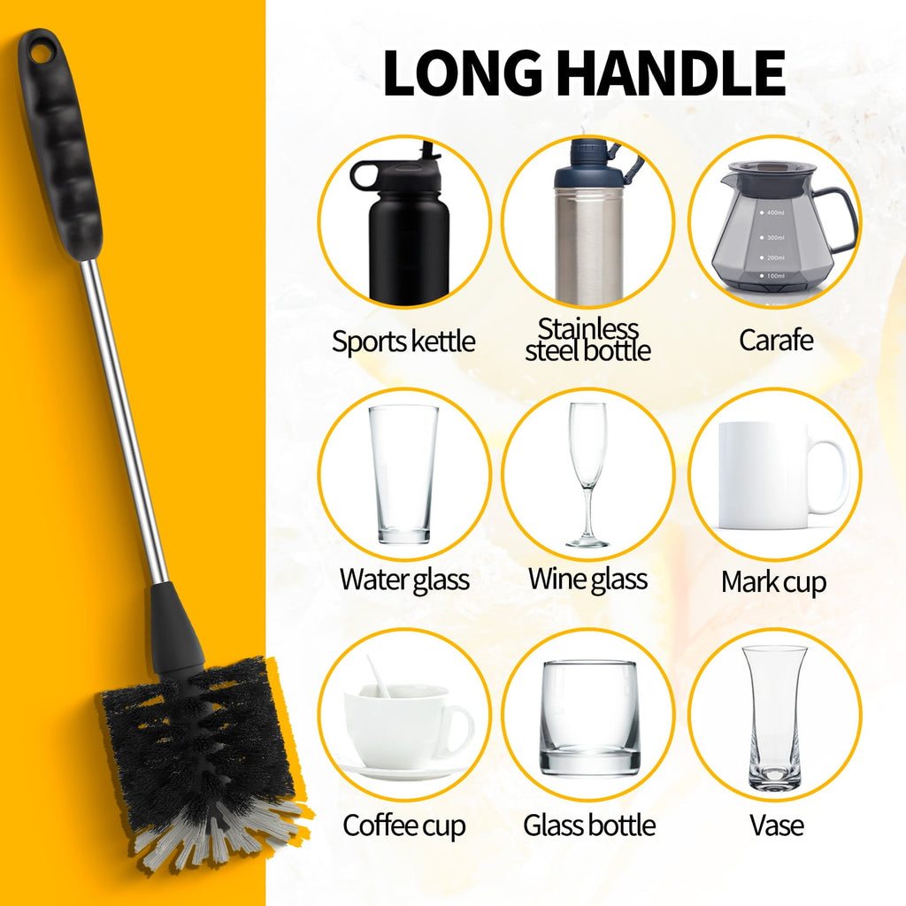 Long Handle Cleaner,3-in-1 Cleaning for Mugs,Straws,5Pack Black - Image 3