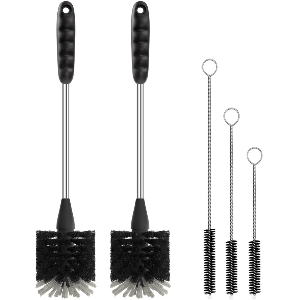 Long Handle Cleaner,3-in-1 Cleaning for Mugs,Straws,5Pack Black